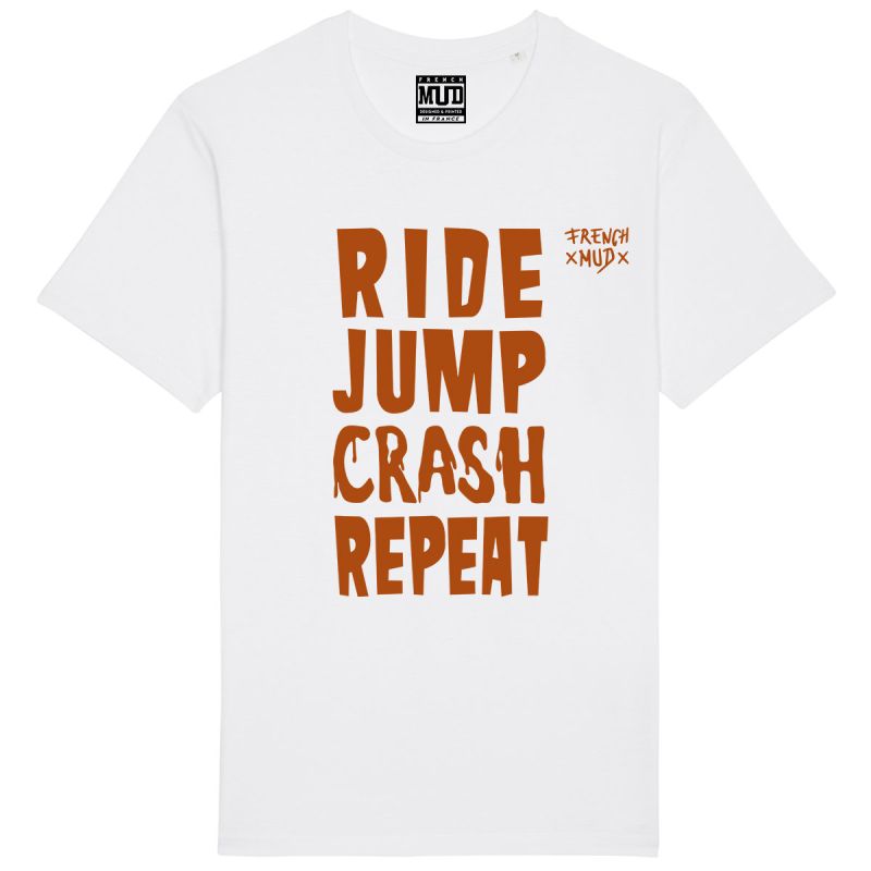 TSHIRT "RIDE JUMP CRASH REPEAT" Unisexe