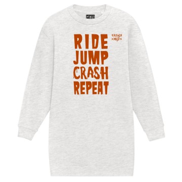 SWEAT ROBE"RIDE JUMP CRASH REPEAT" OVERSIZE