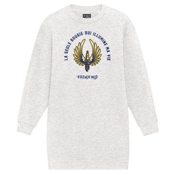 SWEAT ROBE "LA SEULE BOUGIE" OVERSIZE