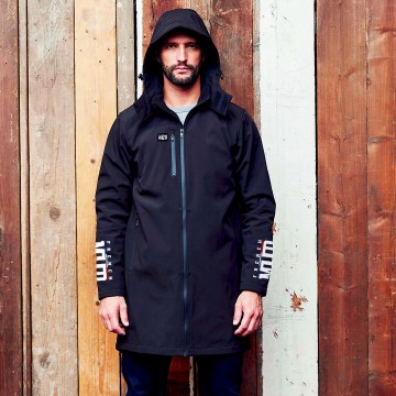 MANTEAU HOMME LONG SOFTSHELL FRENCH MUD "HERMETIQUE"