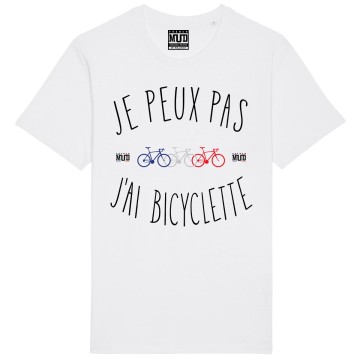 TSHIRT "JE PEUX PAS J'AI BICYCLETTE" Homme