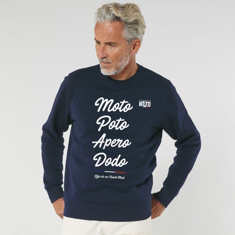 SWEAT "MOTO POTO APERO DODO" Homme