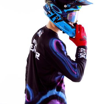 Maillot moto cross enfant Shot KID RAW RUSH ROUGE - IXTEM MOTO