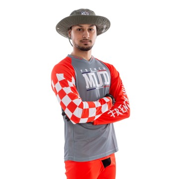 MAILLOT "RED & GREY RACING" Adulte MX/BMX/DH