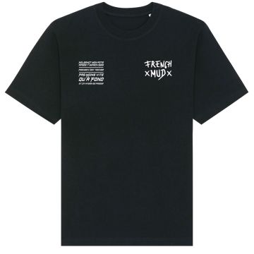 T-Shirt noir "Punchline" unisexe
