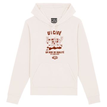 Hoodie " un cafe et un ride de qualite" Unisexe