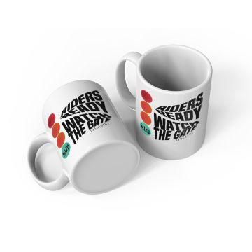 MUG "riders ready watch the gate"