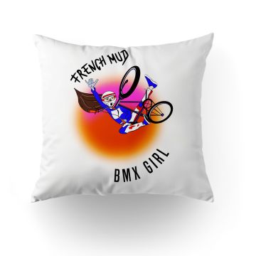 Coussin "bmx girl"