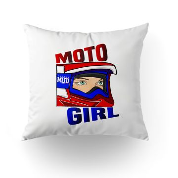 Coussin "moto girl"