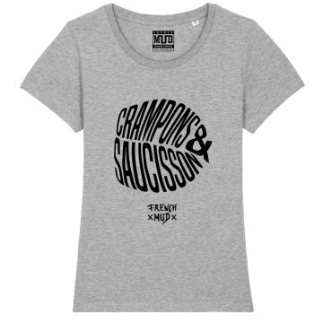 T-Shirt "crampons et saucisson" femme