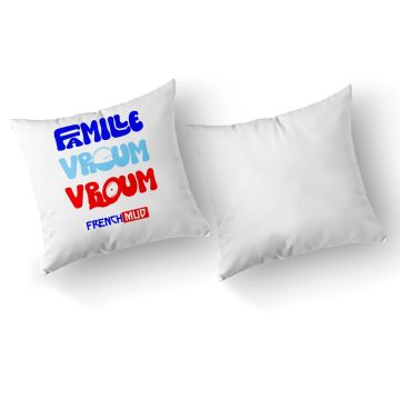 Coussin "famille vroum vroum"