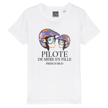 T-shirt "pilote de mere en fille" Enfant