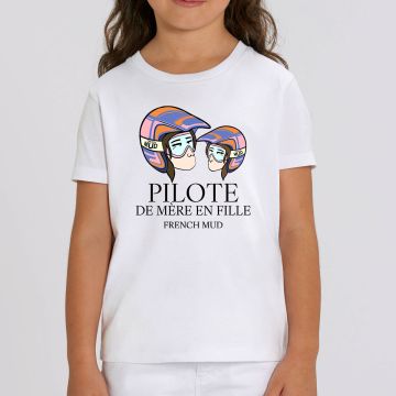 T-shirt "pilote de mere en fille" Enfant