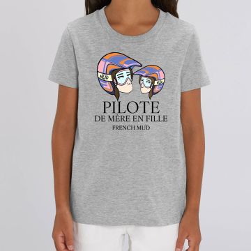 T-shirt "pilote de mere en fille" Enfant