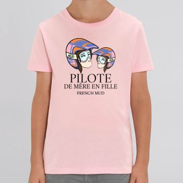 T-shirt "pilote de mere en fille" Enfant
