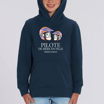 Hoodie "pilote de mere en fille" Enfant