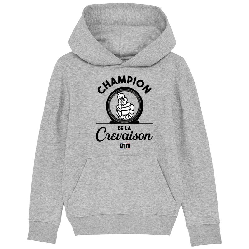 Hoodie "champion de la crevaison" Enfant