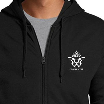 Sweat à capuche zippé adulte BMX pays de vitré
