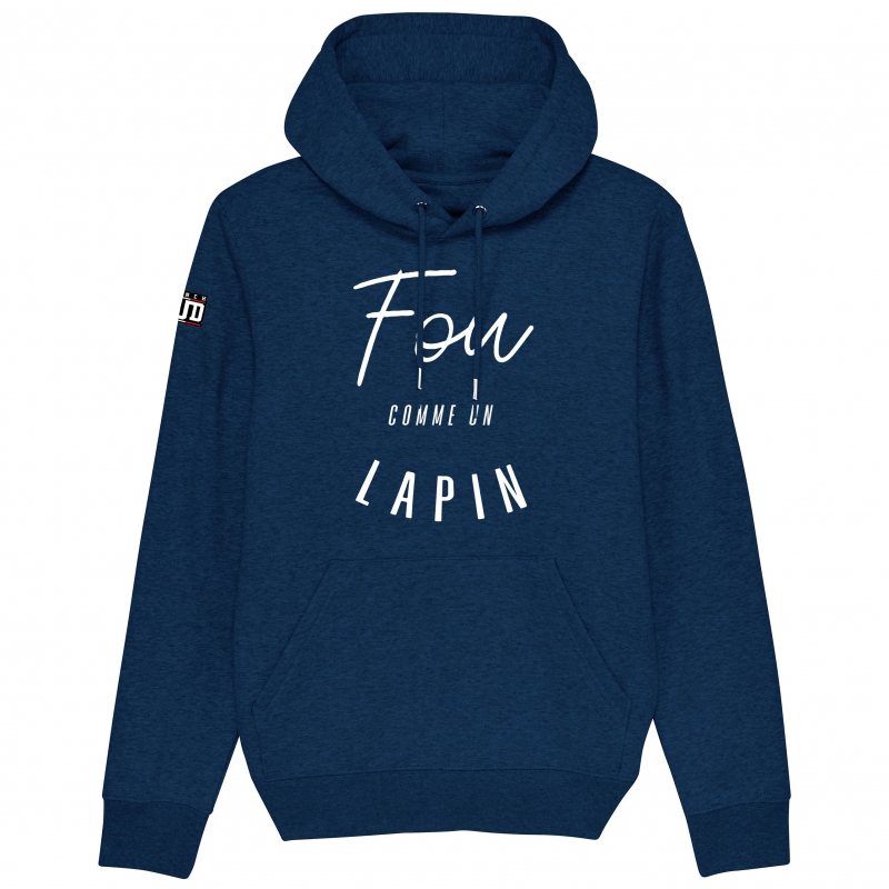 HOODIE Unisexe FOU COMME UN LAPIN HOODIE Unisexe FOU COMME UN LAPIN