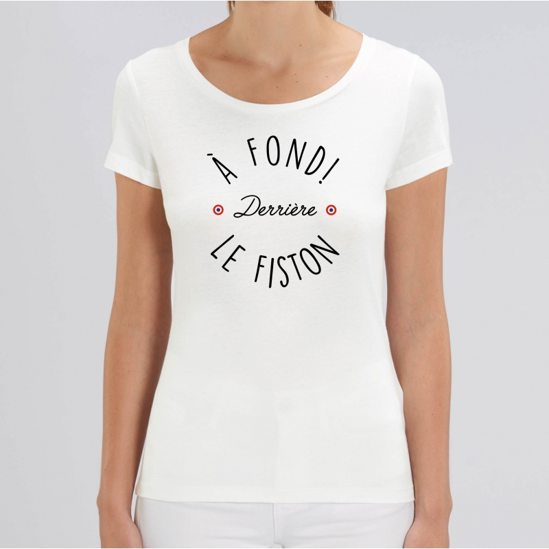 TSHIRT FEMME A FOND DERRIERE LE FISTON