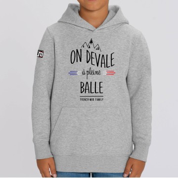 HOODIE "ON DEVALE A PLEINE BALLE" Enfant