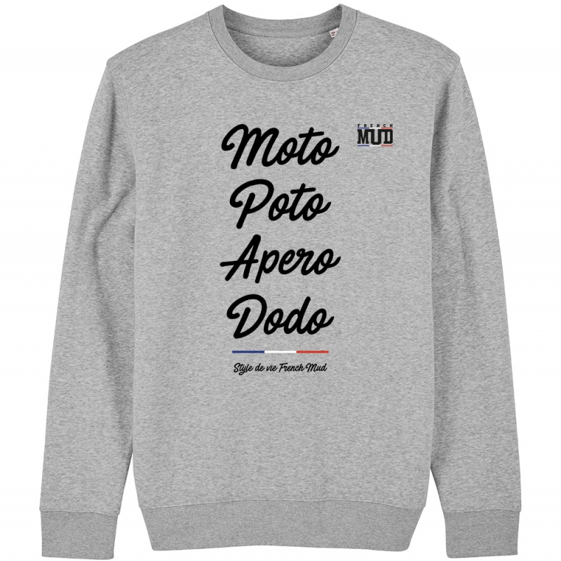 SWEAT "MOTO POTO APERO DODO" Homme