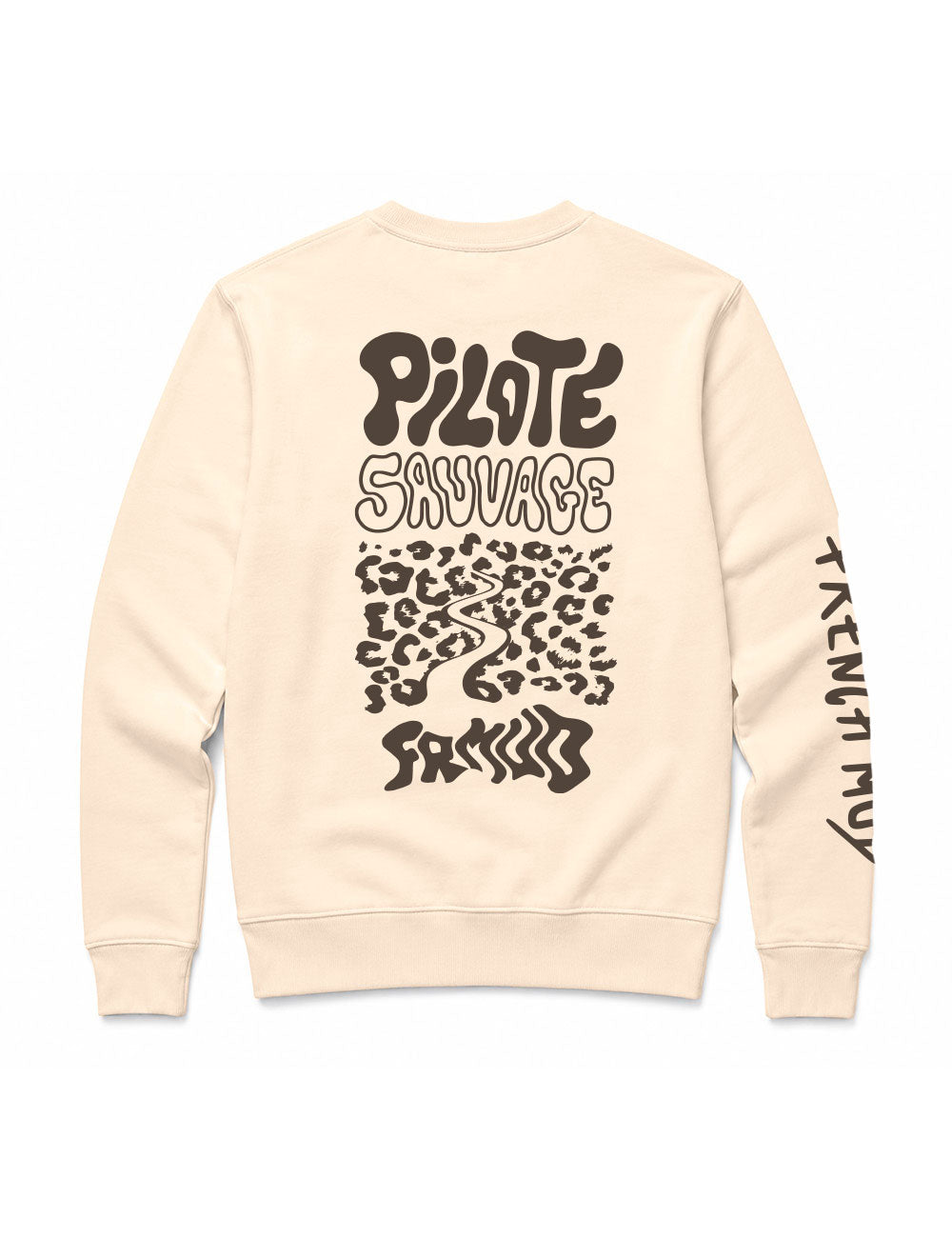 Sweat col rond "Pilote sauvage" Unisexe