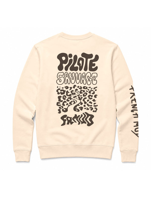 Sweat col rond "Pilote sauvage" Unisexe