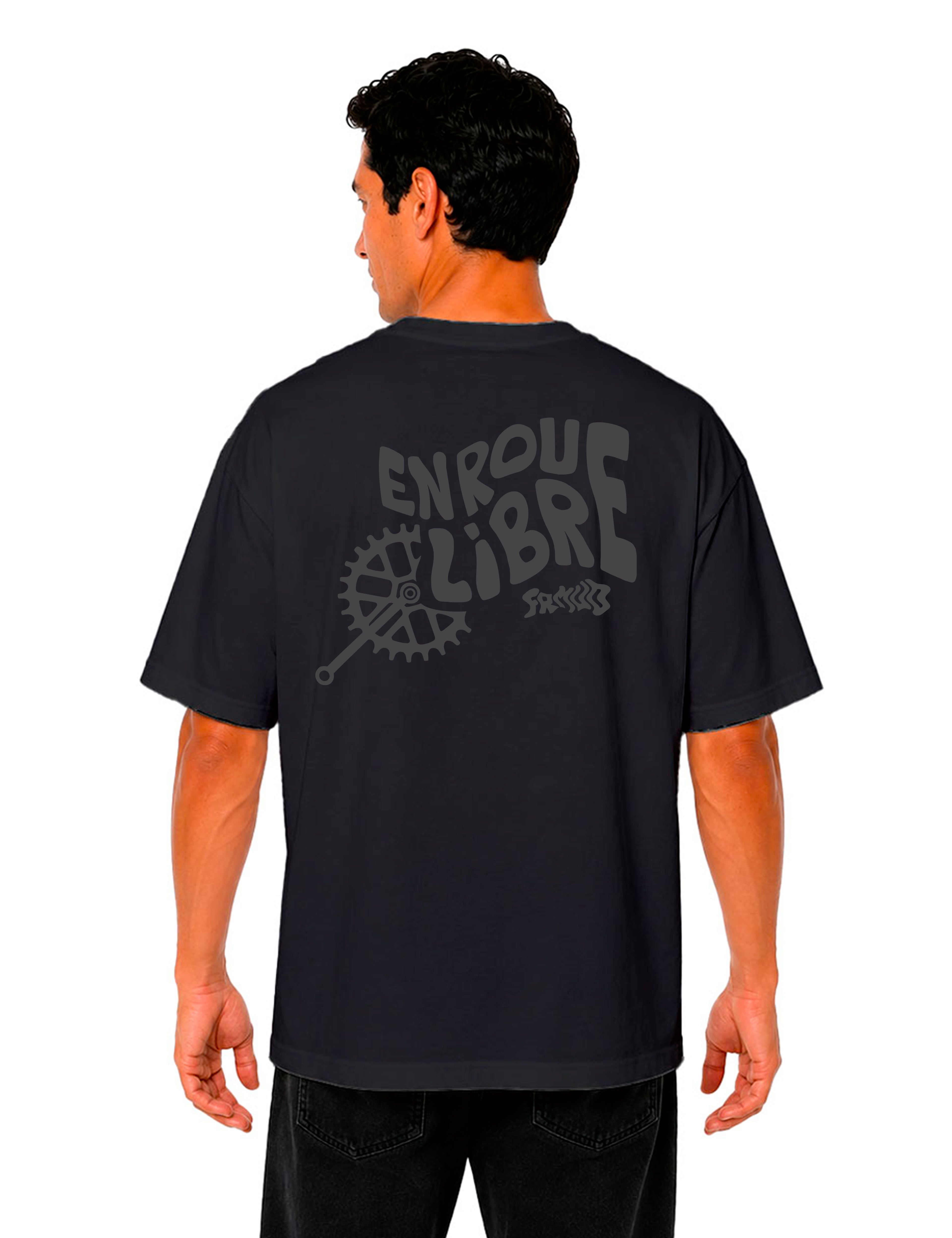 T-Shirt "En roue libre" Noir Unisexe