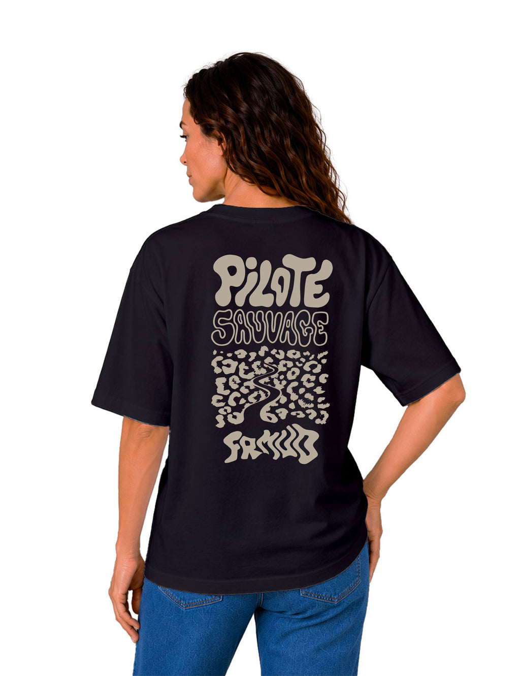 T-Shirt "Pilote sauvage" Noir Unisexe