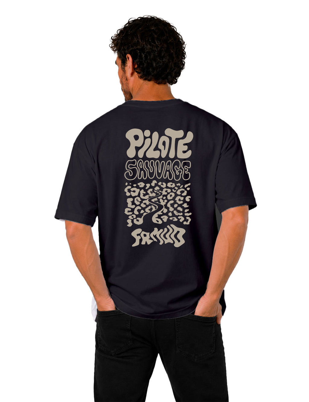 T-Shirt "Pilote sauvage" Noir Unisexe