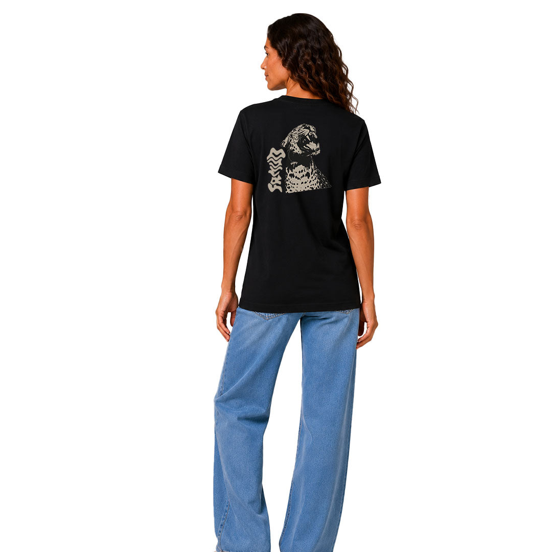 T-Shirt "Guépard" Noir Unisexe