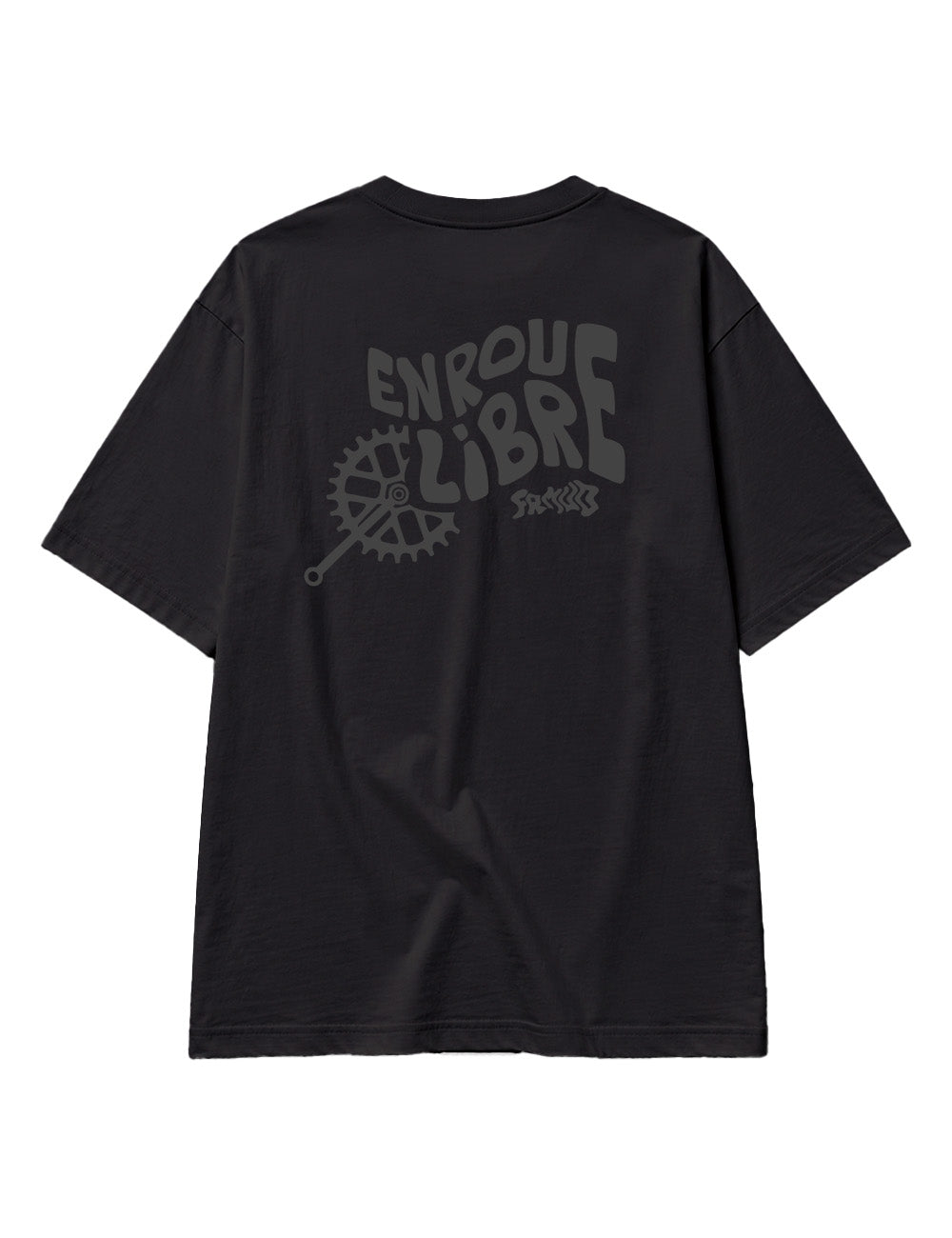 T-Shirt "En roue libre" Noir Unisexe