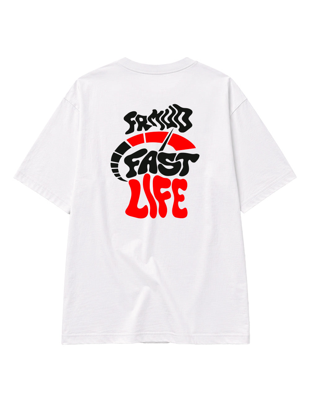T-Shirt "Fast Live" Blanc Unisexe
