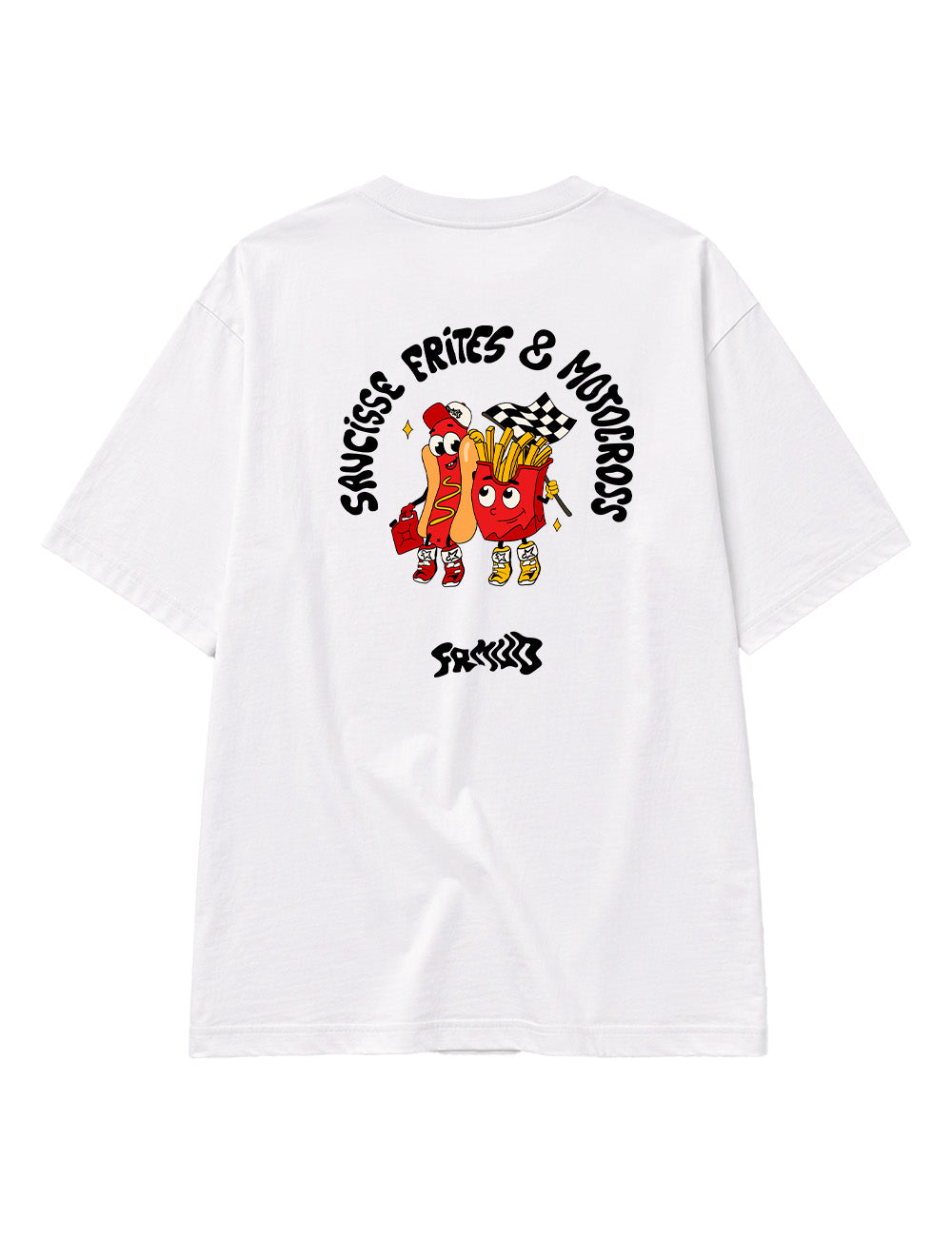 T-Shirt "Saucisse frites & motocross" Unisexe