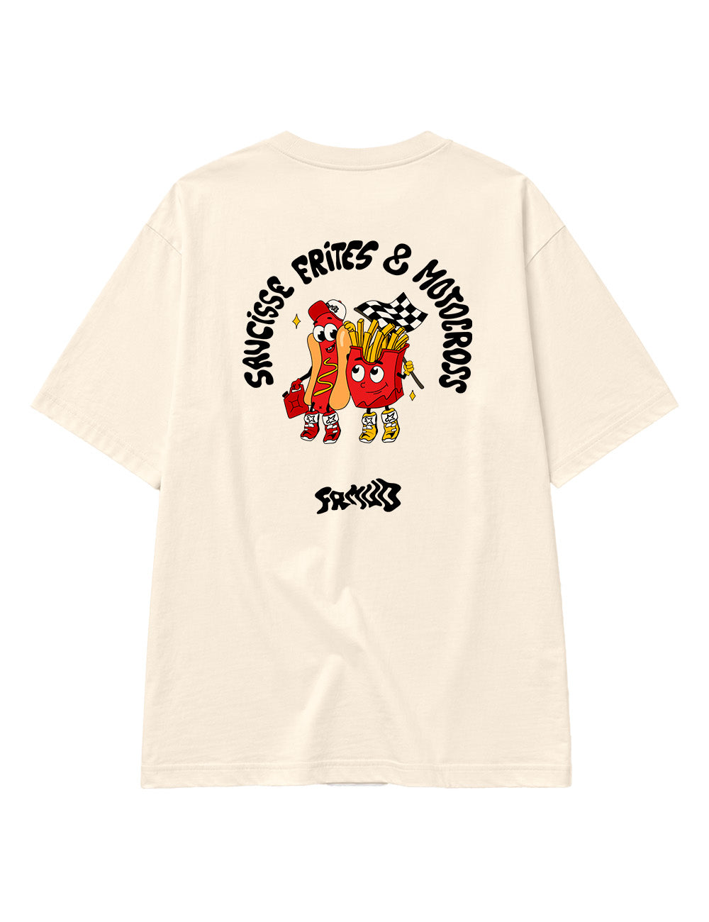 T-Shirt "Saucisse frites & motocross" Unisexe