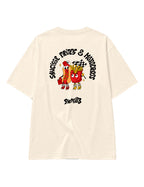 T-Shirt "Saucisse frites & motocross" Unisexe