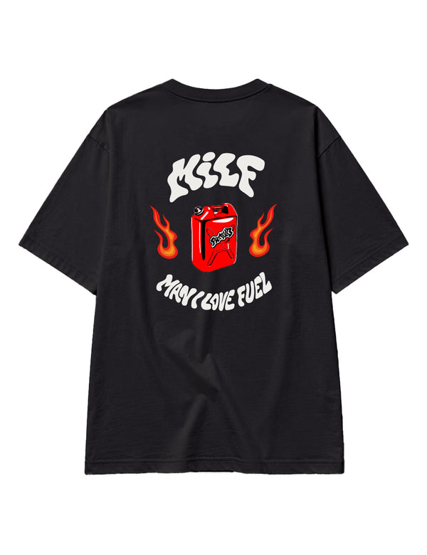 T-Shirt "MILF - Man I Love Fuel" Noir Unisexe