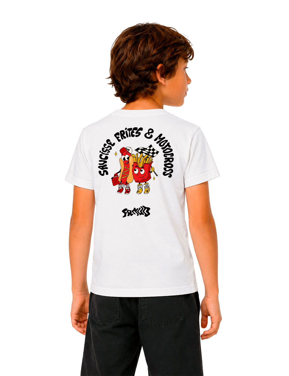 T-shirt "Saucisse frite et Motocross" Enfant