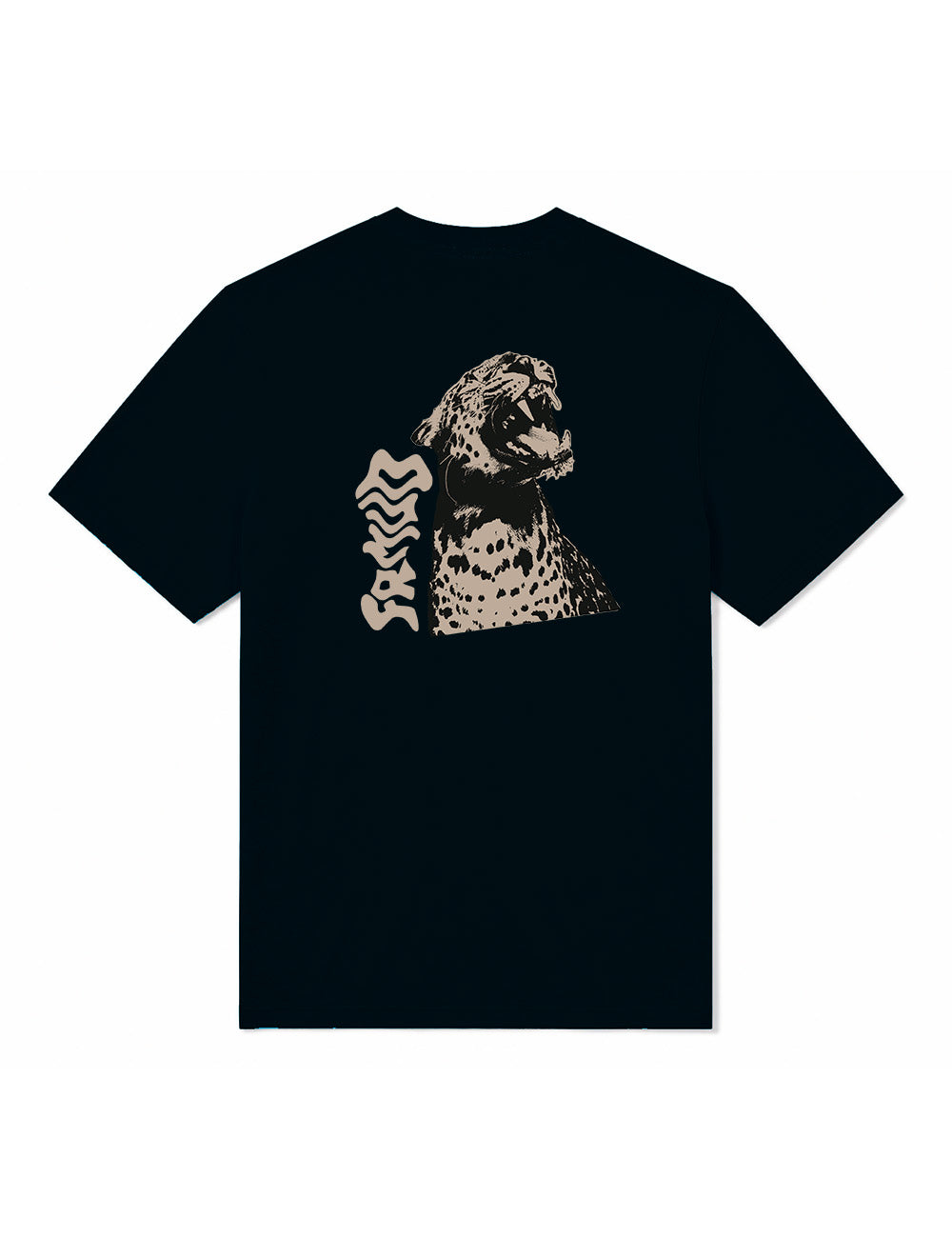 T-Shirt "Guépard" Noir Unisexe