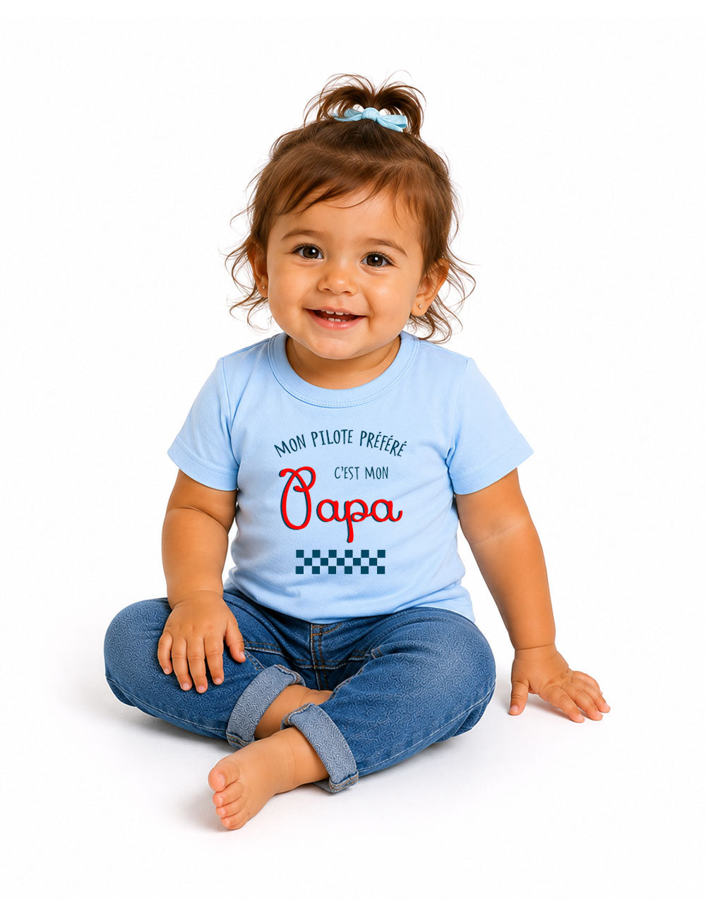 T-shirt bébé "Mon pilote préféré c'est mon papa"