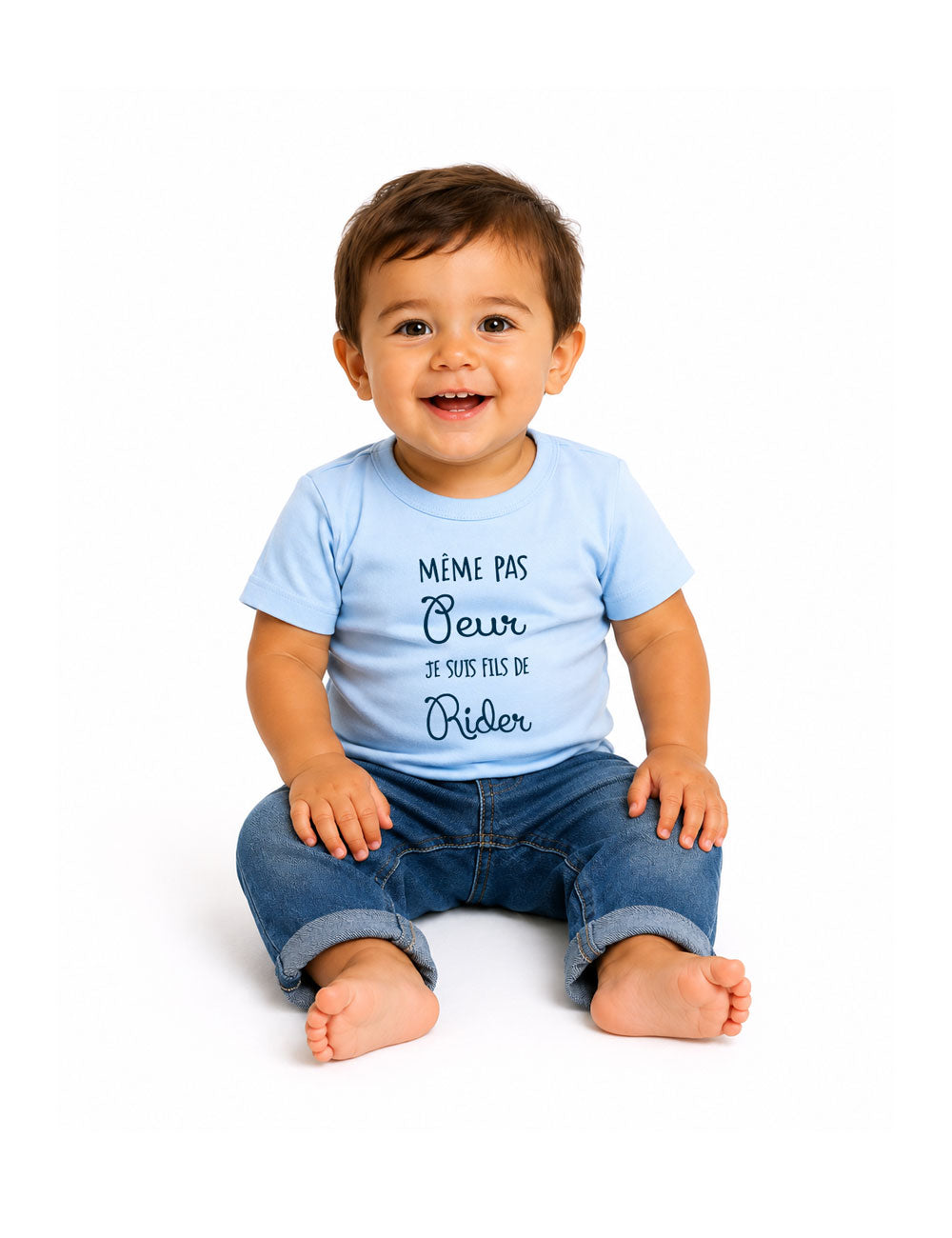 T-shirt bébé "Même pas peur je suis fils de rider"