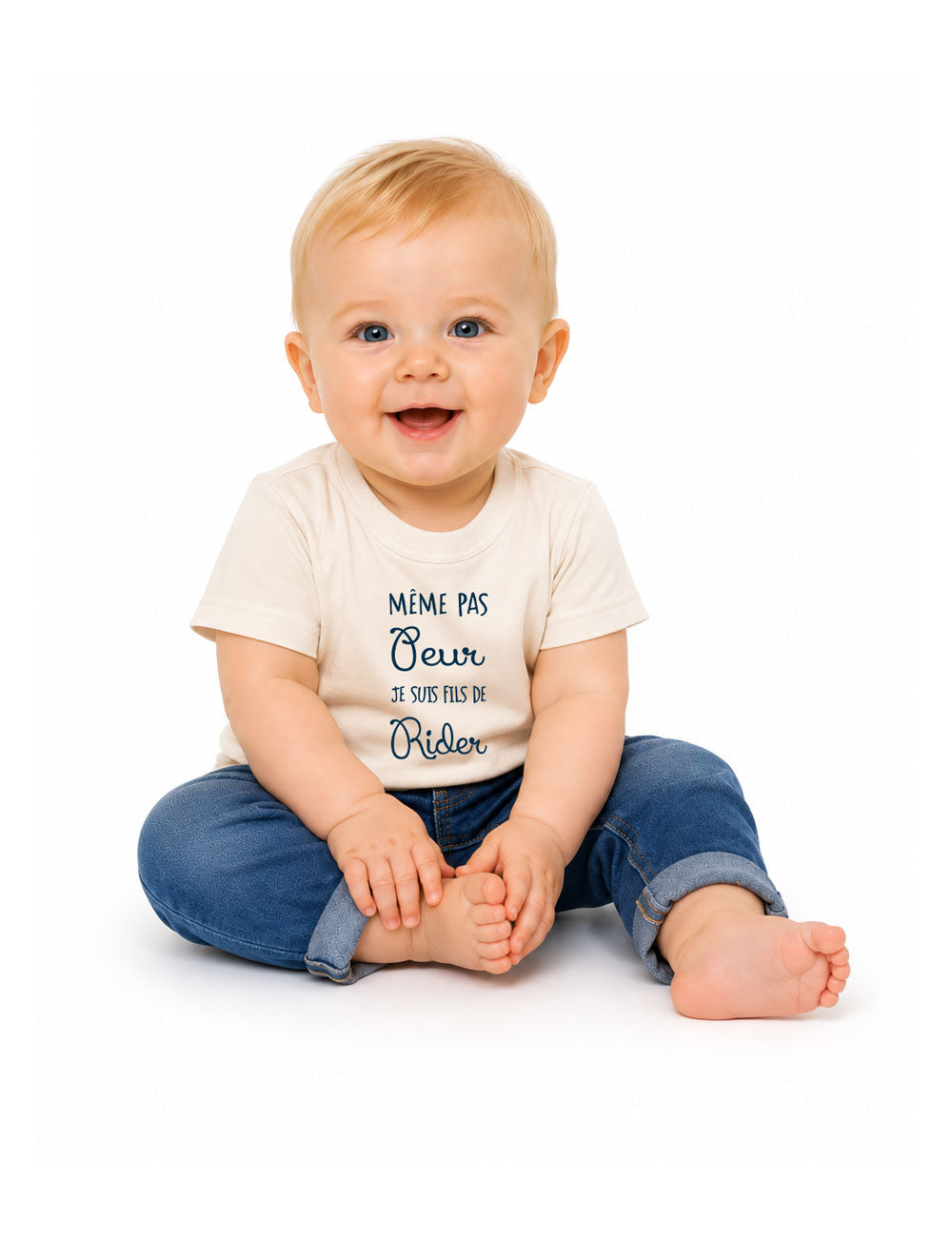T-shirt bébé "Même pas peur je suis fils de rider"