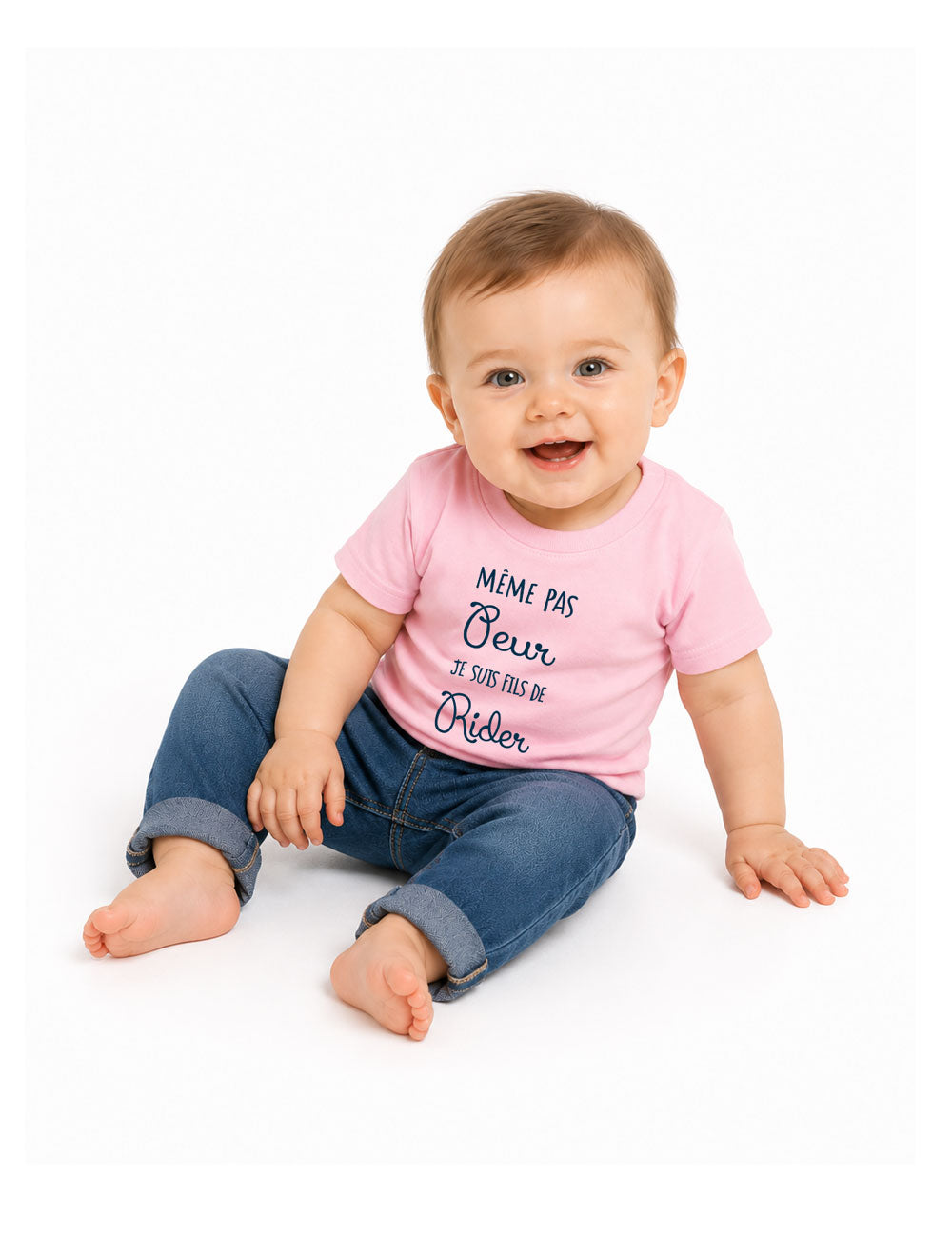 T-shirt bébé "Même pas peur je suis fils de rider"