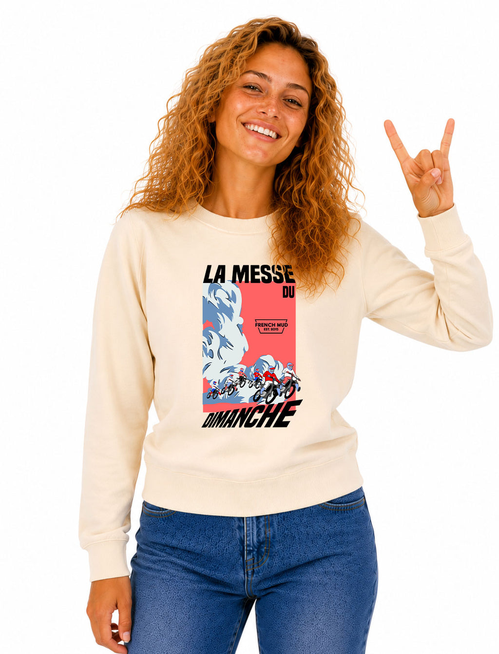 Sweat Col Rond "La messe du dimanche" Unisexe