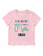 T-shirt bébé "Je ne crie pas j'imite la moto de papa"