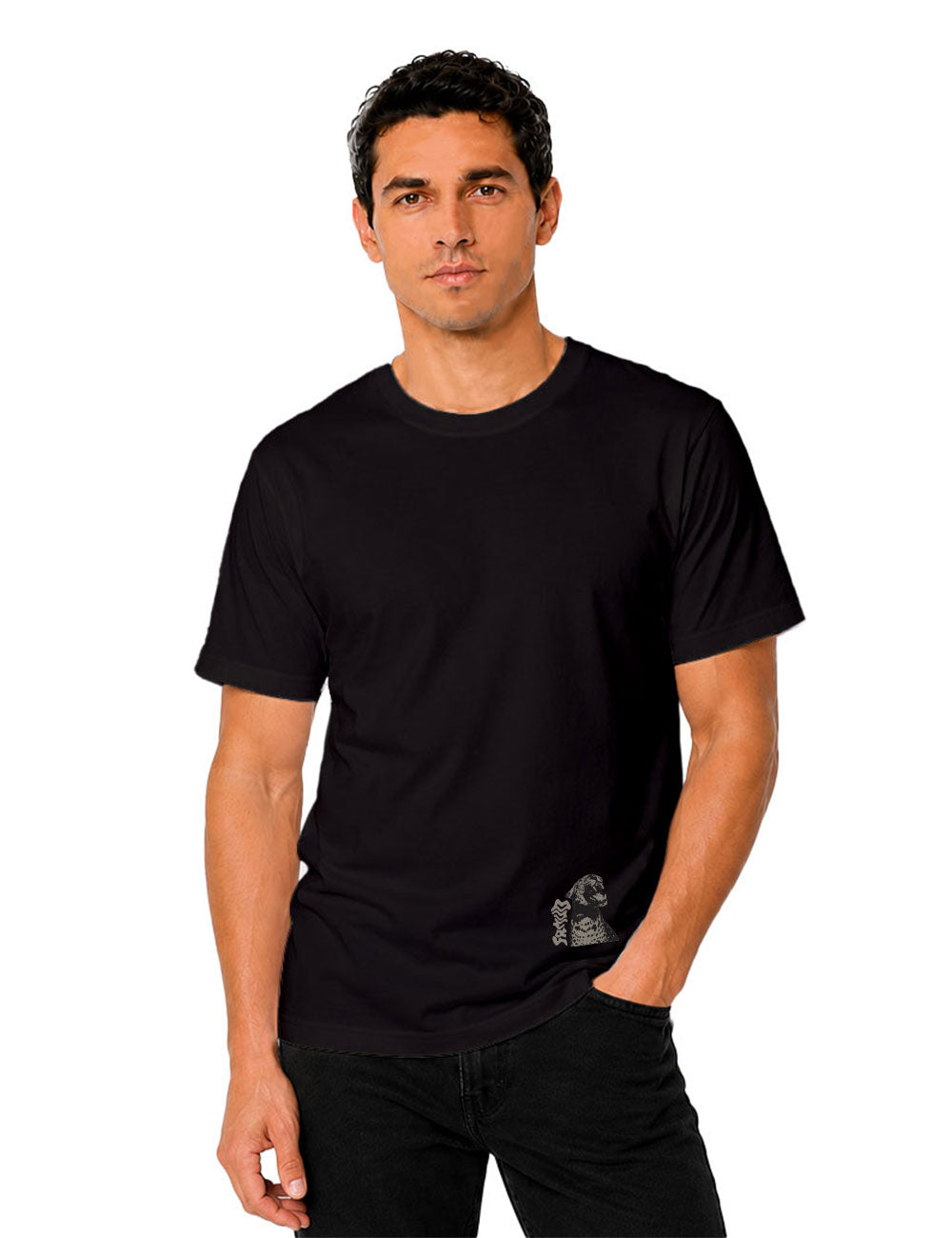 T-Shirt "Guépard" Noir Unisexe
