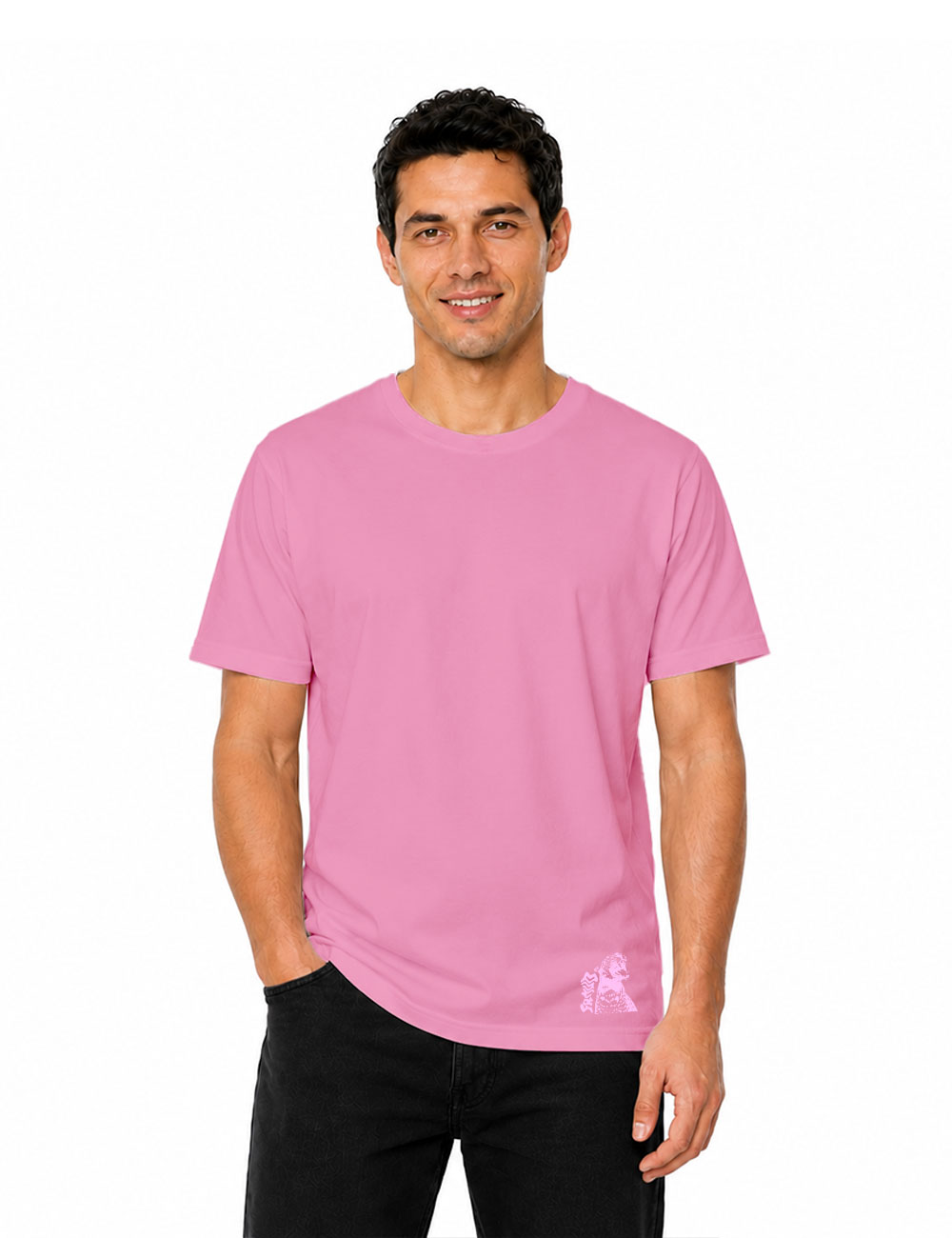 T-Shirt "Guépard" Rose Unisexe