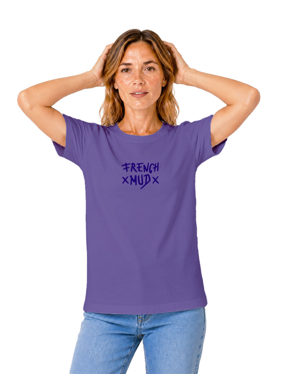 T-Shirt "X French-MUD X" Violet Unisexe
