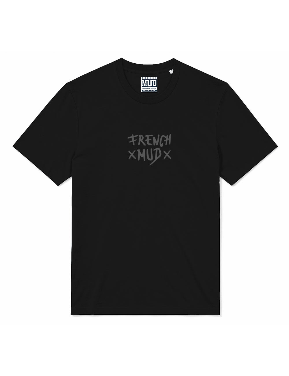 T-Shirt "X French-MUD X" Noir Unisexe